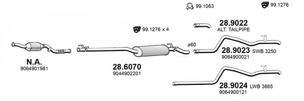 ASSO ART4152 Exhaust System